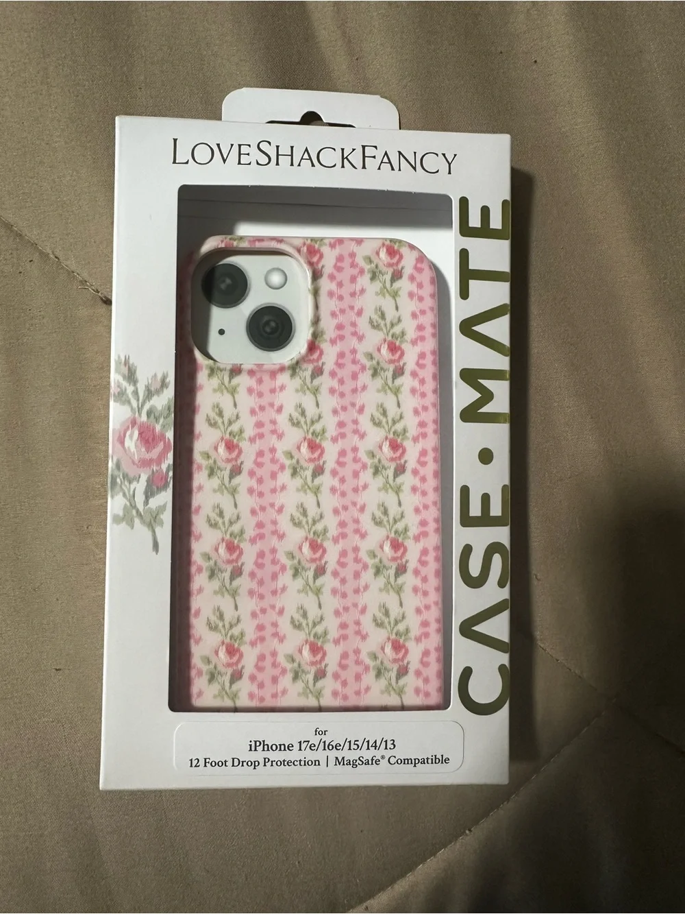LoveShackFancy Pink Rose Pattern Phone Case